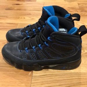 Jordan blue black bottom 9s